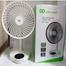 DP 7626 RECHARGEABLE TABLE FAN With LED Night Light USB Fan image