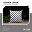 Decorative Cushion Cover Black And White 14x14 Inch image