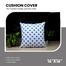 Decorative Cushion Cover Blue And White 16x16 Inch image