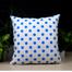 Decorative Cushion Cover Blue And White 16x16 Inch image