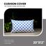 Decorative Cushion Cover Blue And White 20x12 Inch image