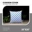 Decorative Cushion Cover Blue And White 20x20 Inch image