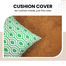 Decorative Cushion Cover Gree And White 20x12 Inch image