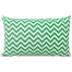 Decorative Cushion Cover Green And White 20x12 Inch image