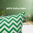 Decorative Cushion Cover Green And White 14x14 Inch Set of 5 image