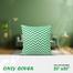 Decorative Cushion Cover Green And White 20x20 Inch image