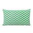 Decorative Cushion Cover Green And White 20x12 Inch image