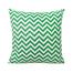 Decorative Cushion Cover Green And White 14x14 Inch image