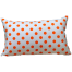 Decorative Cushion Cover, Orange And White 20x12 Inch image