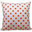 Decorative Cushion Cover, Orange And White 20x20 Inch image