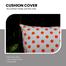 Decorative Cushion Cover, Orange And White 14x14 Inch image