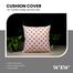 Decorative Cushion Cover, Orange And White 14x14 Inch image