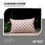 Decorative Cushion Cover, Orange And White 20x12 Inch image