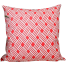 Decorative Cushion Cover, Red And White 18x18 Inch image