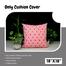 Decorative Cushion Cover, Red And White 18x18 Inch image