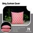 Decorative Cushion Cover, Red And White, 16x16 Inch image