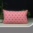 Decorative Cushion Cover, Red And White, 20x12 Inch image