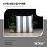 Decorative Cushion Cover, White And Grey 16x16 Inch image
