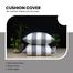 Decorative Cushion Cover, White And Grey 16x16 Inch image