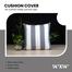 Decorative Cushion Cover, White And Grey 14x14 Inch image