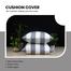 Decorative Cushion Cover, White And Grey 20x20 Inch image