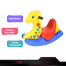 Deer Designed Ride On Toy, Ride On Rocker For 2-5 Years Kid Beautiful And Colorful (deer_rider_852652) Blue image