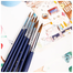 Deli Round Bristle Brush Set for Acrylics And Oil (Set of 6, Black) image