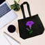 Denim Fabric Tote Bag With Zipper image