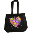 Denim Fabric Tote Bag With Zipper For Girls image