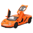 Diecast Lamborghini Lumineuse 1:32 Car Model Kids Children Toy Car Alloy Car Black Metal Car with light and sound- Orange image