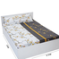 Digital Home TEX Cotton Multicolor (Floral Comfort) King Size Flat Bed Sheet (7.5 by 8.5 Feet) with Two Pillow Covers- 300 Thread Count- Hand Washable image