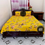 Digital Home Tex Cotton Fabric Multicolor King Size Bedsheet with Two Matching Pillow Covers image