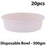 Disposable Bowl 20pcs - 500gm -Cream image