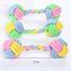 Dog Puppy Cotton Rope Chew Double Knot Braided Bone Pet Molar Training Play Toy image