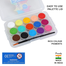 Doms Non-Toxic 15mm Water Colour Cake Set With Paint Brush And Plastic Case image