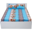 Double King Size Printed Cotton Bed Sheet 7.5x 8.5 feet With 2 Matching Pillow Covers image