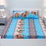 Double King Size Printed Cotton Bed Sheet 7.5x 8.5 feet With 2 Matching Pillow Covers image