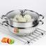 Double Layers Stainless Steel Cooker With Glass Lid image