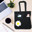 Double Pocket Canvas Tote Bag with Zipper image