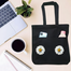 Double Pocket Canvas Tote Bag with Zipper image