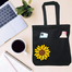 Double Pocket Canvas Tote Bag with Zipper image