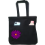 Double Pocket Canvas Tote Bag with Zipper image