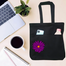 Double Pocket Canvas Tote Bag with Zipper image