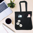Double Pocket Canvas Tote Bag with Zipper image