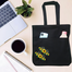 Double Pocket Canvas Tote Bag with Zipper image