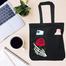 Double Pocket Canvas Tote Bag with Zipper image