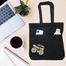 Double Pocket Canvas Tote Bag with Zipper image