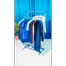 Double Pole Cloth Hanger Stand Black And Steel image