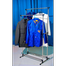Double Pole Cloth Hanger Stand Black And Steel image