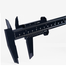 Double Scale Plastic Slide Vernier Caliper 0-150mm– Black Color image